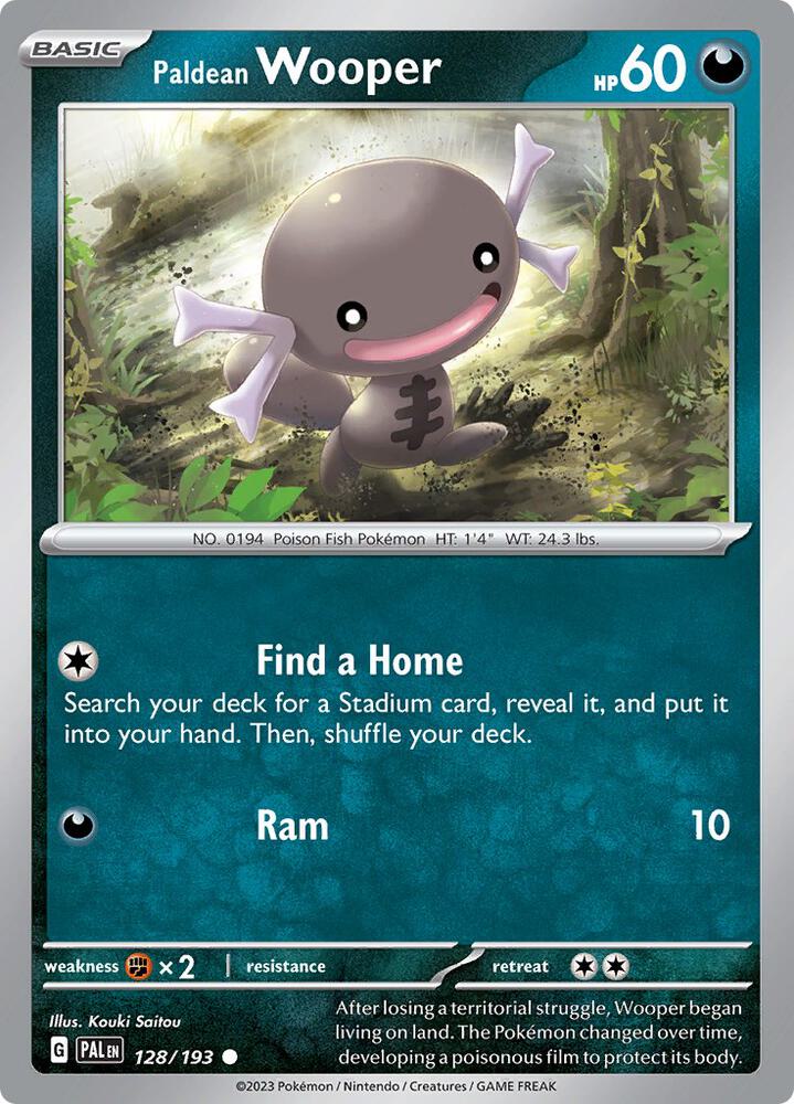 Paldean Wooper - 128/193 - SV02: Paldea Evolved (PAL) - Common - Normal - Pokemon TCG Card