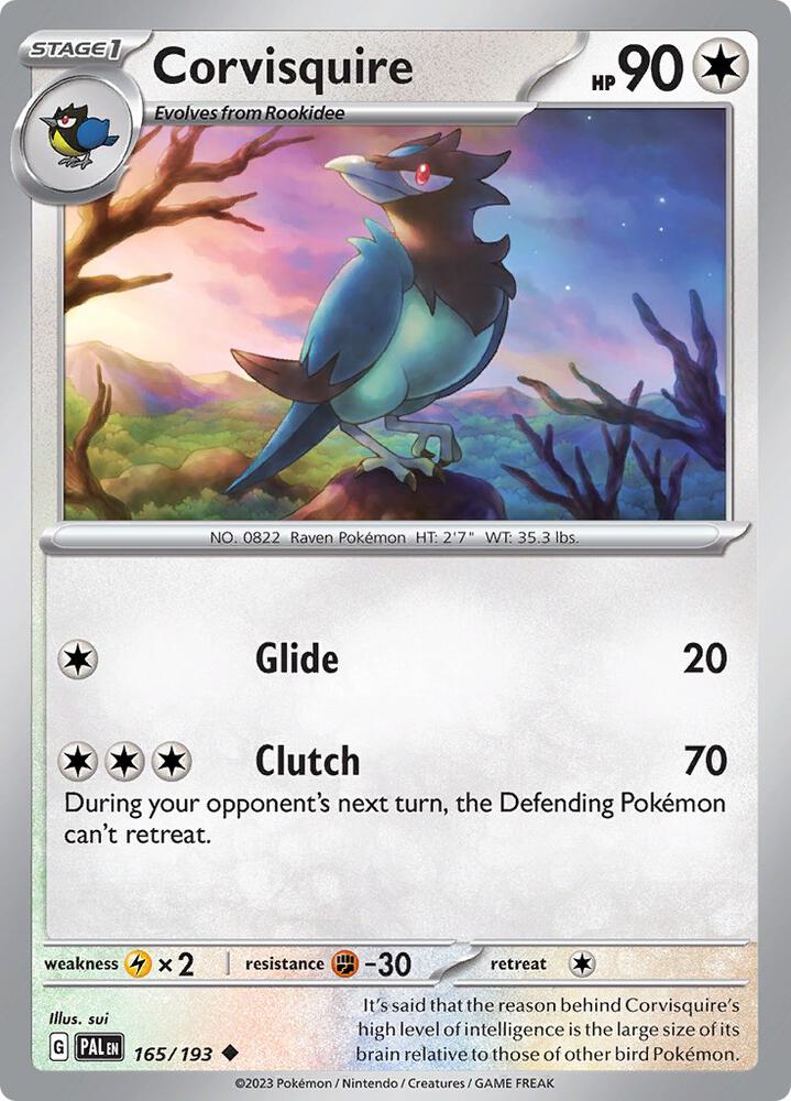 Corvisquire - 165/193 - SV02: Paldea Evolved (PAL) - Normal - Pokemon TCG Card