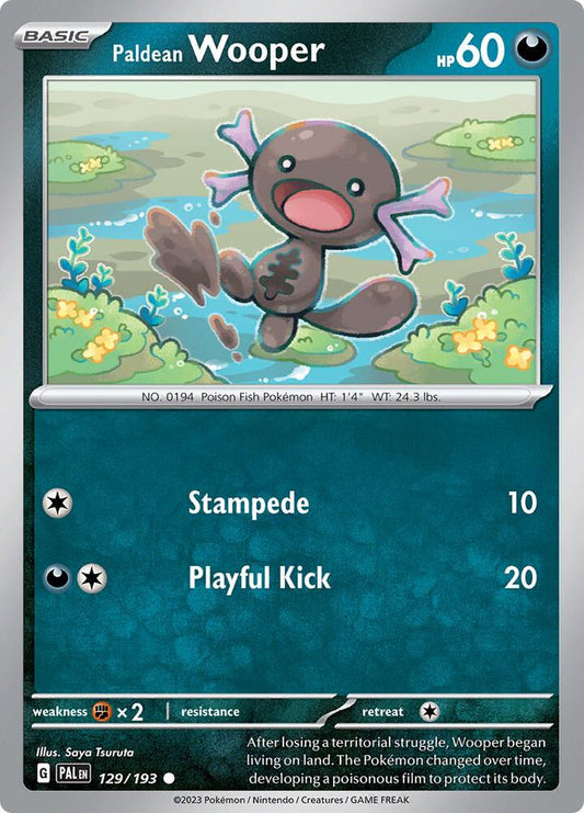 Paldean Wooper - 129/193 - SV02: Paldea Evolved (PAL) - Common - Reverse Holofoil - Pokemon TCG Card