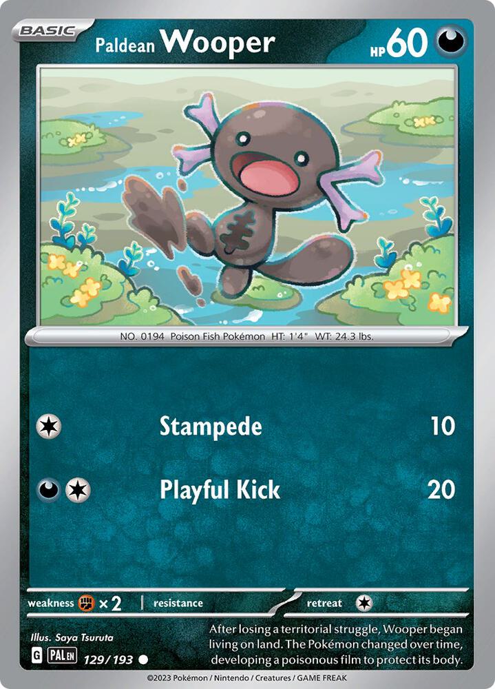 Paldean Wooper - 129/193 - SV02: Paldea Evolved (PAL) - Common - Normal - Pokemon TCG Card