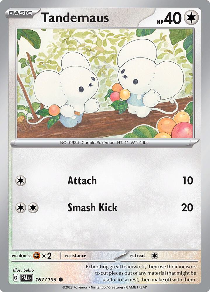 Tandemaus - 167/193 - SV02: Paldea Evolved (PAL) - Common - Normal - Pokemon TCG Card