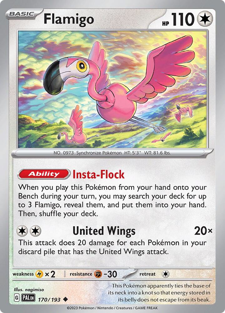 Flamigo - 170/193 - SV02: Paldea Evolved (PAL) - Normal - Pokemon TCG Card