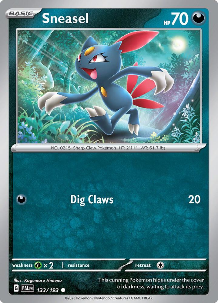 Sneasel - 133/193 - SV02: Paldea Evolved (PAL) - Normal - Pokemon TCG Card
