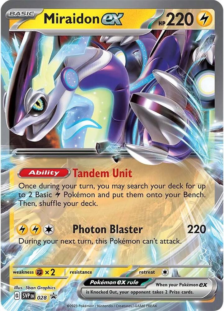Miraidon ex - 028 - 028 - SV: Scarlet & Violet Promo Cards (SVP) - Holofoil - Pokemon TCG Card