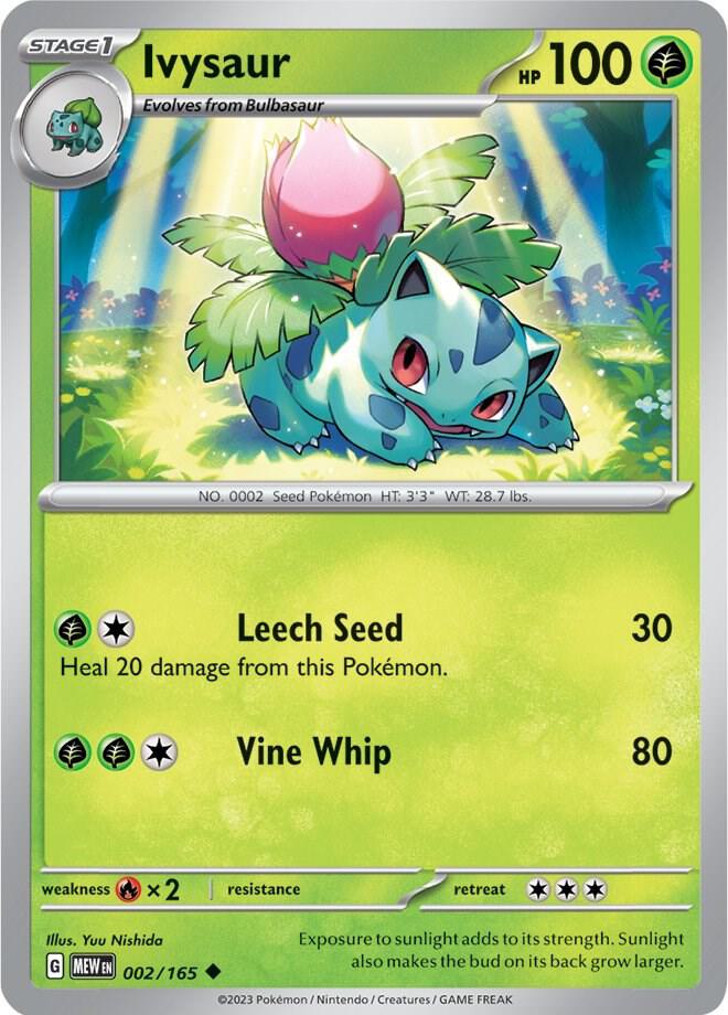 Ivysaur - 002/165 - SV: Scarlet & Violet 151 (MEW) - Uncommon - Normal - Pokemon TCG Card