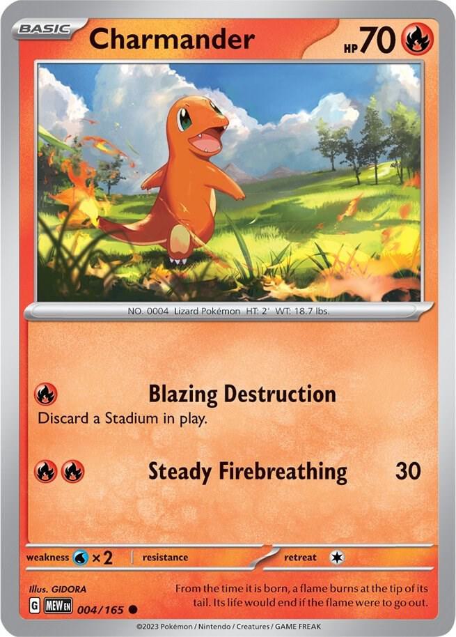 Charmander - 004/165 - SV: Scarlet & Violet 151 (MEW) - Common - Normal - Pokemon TCG Card