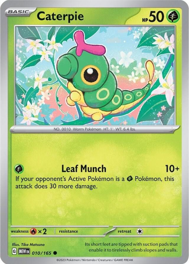 Caterpie - 010/165 - SV: Scarlet & Violet 151 (MEW) - Common - Normal - Pokemon TCG Card