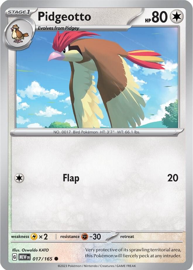 Pidgeotto - 017/165 - SV: Scarlet & Violet 151 (MEW) - Normal - Pokemon TCG Card