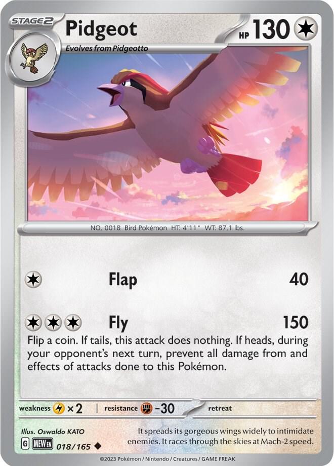 Pidgeot - 018/165 - SV: Scarlet & Violet 151 (MEW) - Normal - Pokemon TCG Card