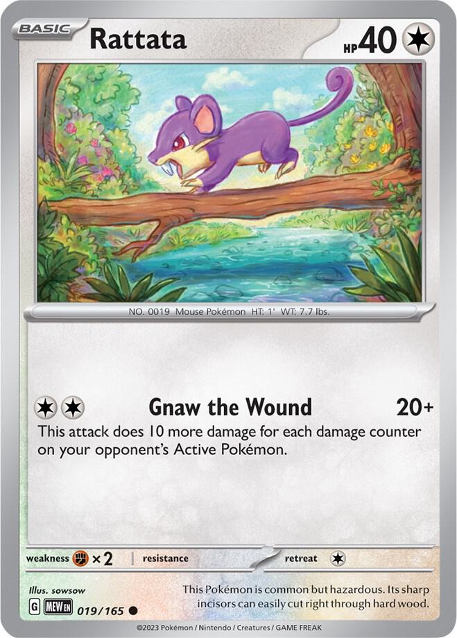 Rattata - 019/165 - SV: Scarlet & Violet 151 (MEW) - Normal - Pokemon TCG Card