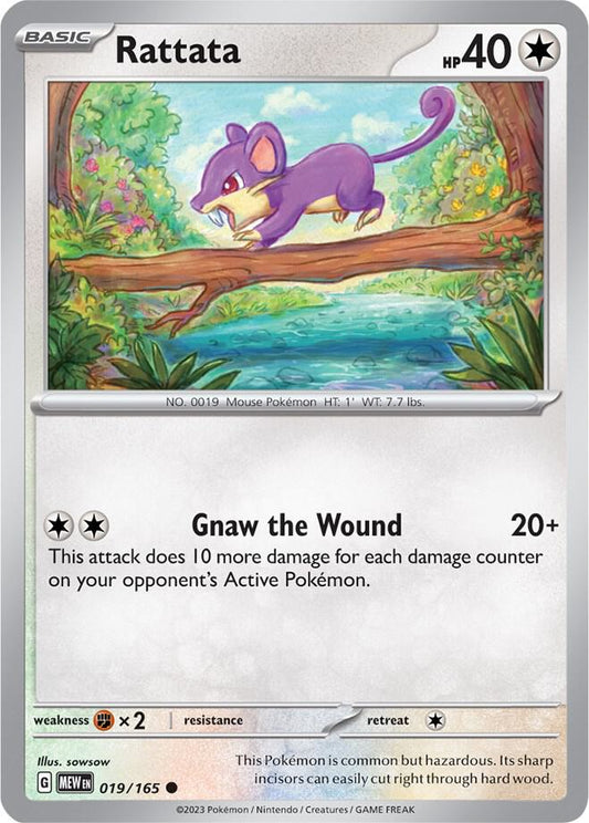 Rattata - 019/165 - SV: Scarlet & Violet 151 (MEW) - Normal - Pokemon TCG Card
