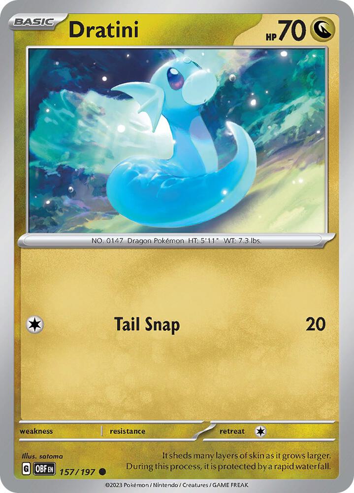 Dratini - 157/197 - SV03: Obsidian Flames (OBF) - Normal - Pokemon TCG Card