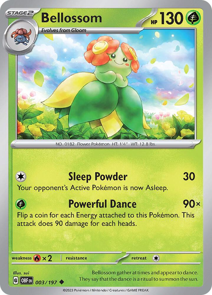 Bellossom - 003/197 - SV03: Obsidian Flames (OBF) - Normal - Pokemon TCG Card