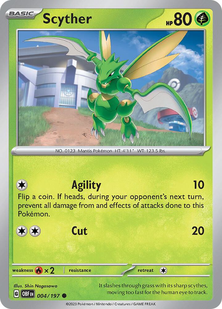 Scyther - 004/197 - SV03: Obsidian Flames (OBF) - Normal - Pokemon TCG Card