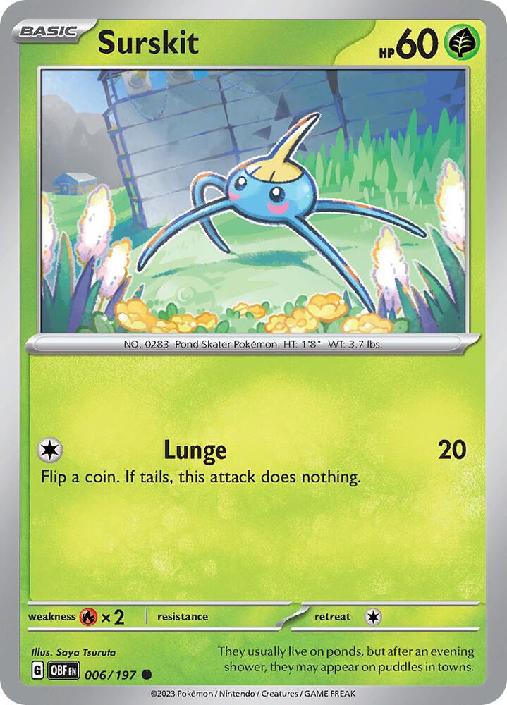 Surskit - 006/197 - SV03: Obsidian Flames (OBF) - Normal - Pokemon TCG Card
