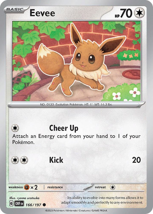 Eevee - 166/197 - SV03: Obsidian Flames (OBF) - Normal - Pokemon TCG Card