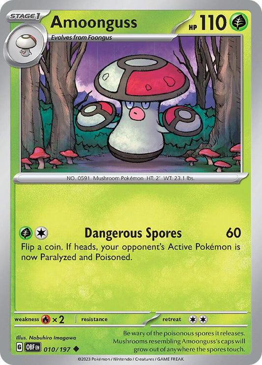 Amoonguss - 010/197 - SV03: Obsidian Flames (OBF) - Normal - Pokemon TCG Card