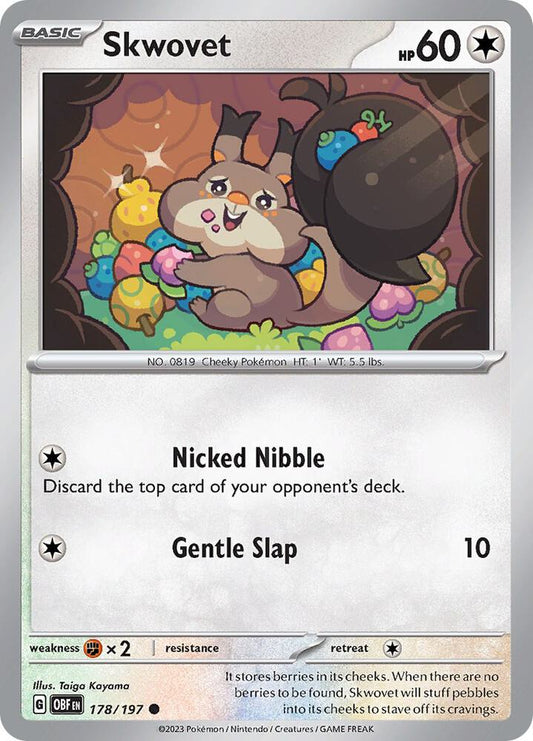 Skwovet - 178/197 - SV03: Obsidian Flames (OBF) - Normal - Pokemon TCG Card