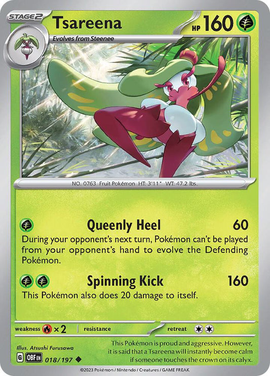 Tsareena - 018/197 - SV03: Obsidian Flames (OBF) - Normal - Pokemon TCG Card
