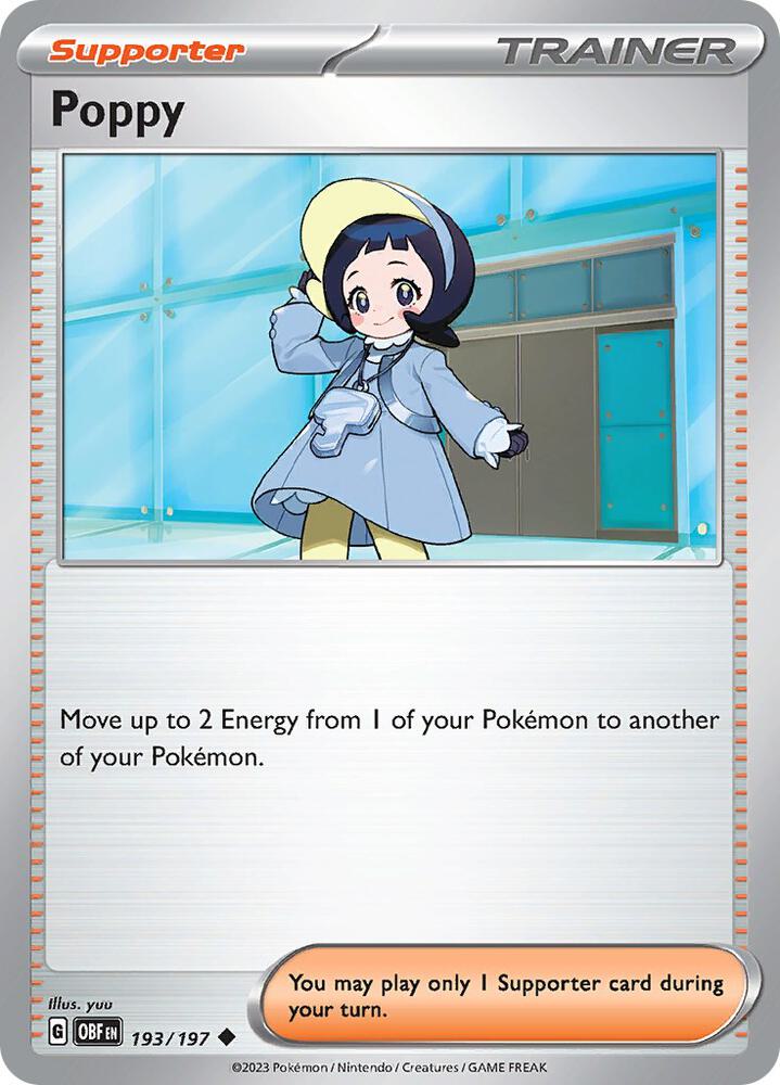 Poppy - 193/197 - SV03: Obsidian Flames (OBF) - Normal - Pokemon TCG Card