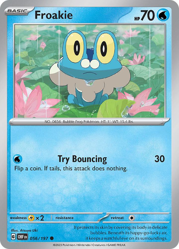 Froakie - 056/197 - SV03: Obsidian Flames (OBF) - Normal - Pokemon TCG Card
