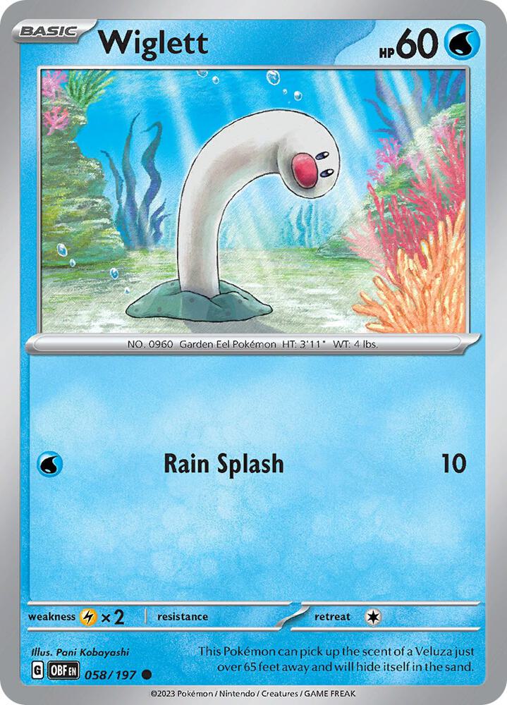 Wiglett - 058/197 - SV03: Obsidian Flames (OBF) - Normal - Pokemon TCG Card