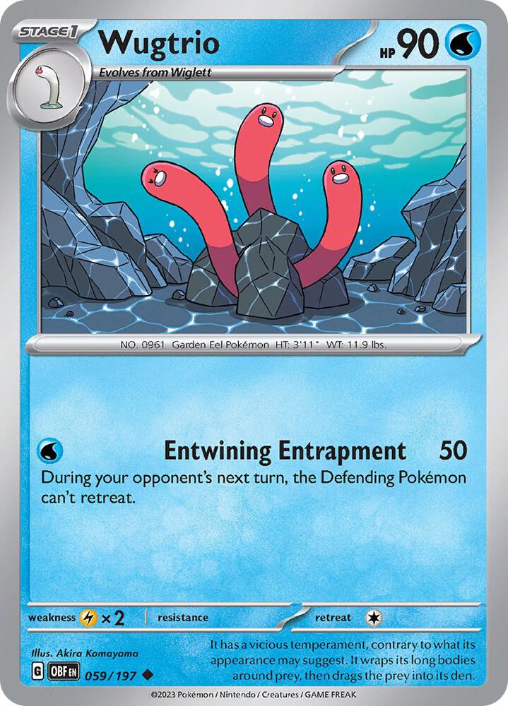 Wugtrio - 059/197 - SV03: Obsidian Flames (OBF) - Normal - Pokemon TCG Card