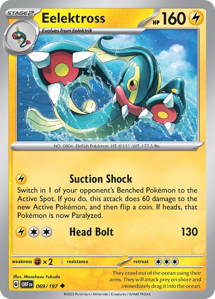 Eelektross - 069/197 - SV03: Obsidian Flames (OBF) - Normal - Pokemon TCG Card
