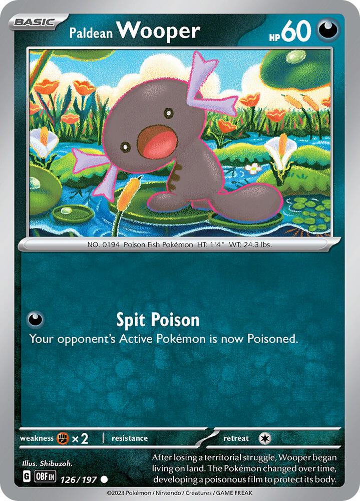 Paldean Wooper - 126/197 - SV03: Obsidian Flames (OBF) - Common - Normal - Pokemon TCG Card