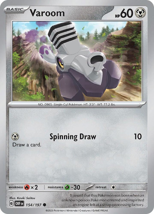 Varoom - 154/197 - SV03: Obsidian Flames (OBF) - Common - Normal - Pokemon TCG Card