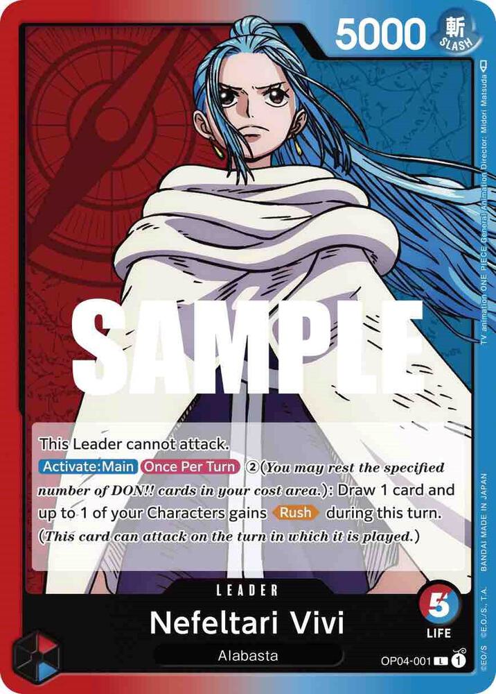 Nefeltari Vivi (001) - OP04-001 - Kingdoms of Intrigue (OP04) - Normal - One Piece TCG Card