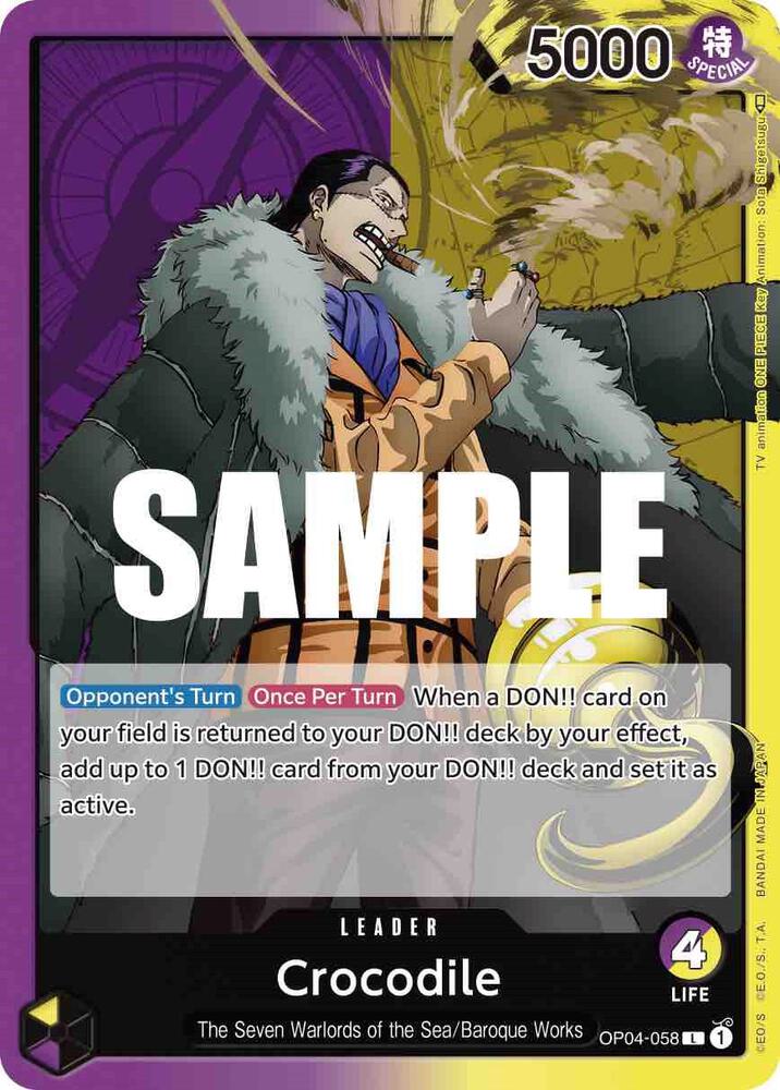 Crocodile (058) - OP04-058 - Kingdoms of Intrigue (OP04) - Normal - One Piece TCG Card