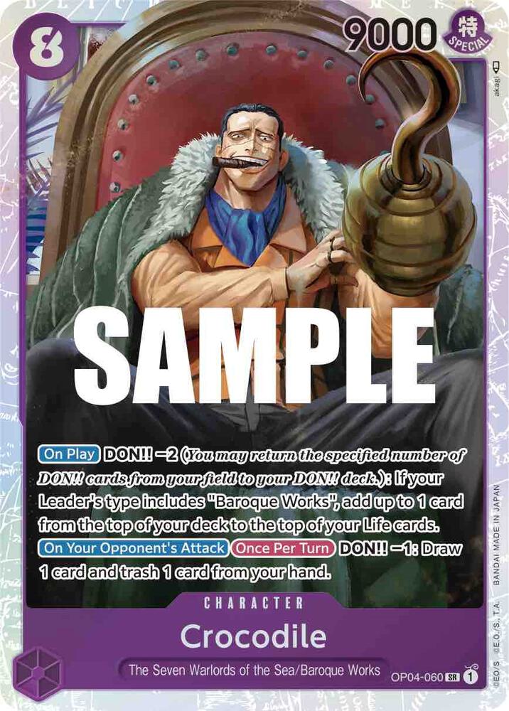 Crocodile (060) - OP04-060 - Kingdoms of Intrigue (OP04) - Foil - One Piece TCG Card