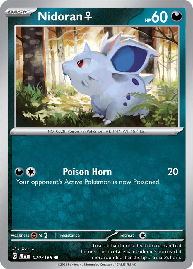 Nidoran F - 029/165 - SV: Scarlet & Violet 151 (MEW) - Normal - Pokemon TCG Card