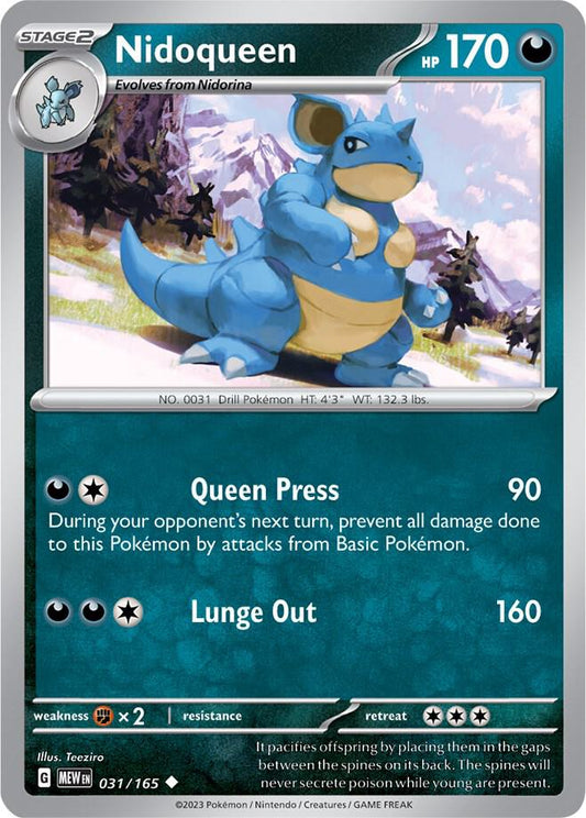 Nidoqueen - 031/165 - SV: Scarlet & Violet 151 (MEW) - Normal - Pokemon TCG Card