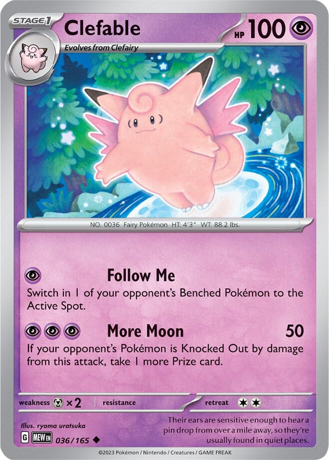 Clefable - 036/165 - SV: Scarlet & Violet 151 (MEW) - Normal - Pokemon TCG Card