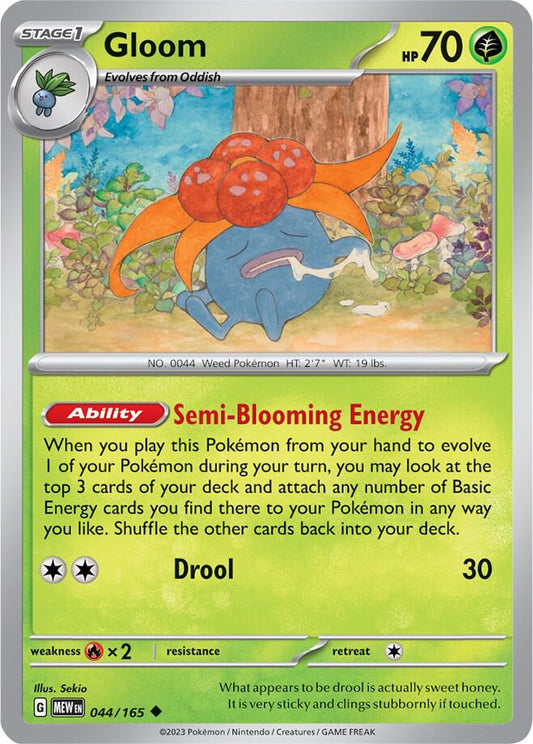Gloom - 044/165 - SV: Scarlet & Violet 151 (MEW) - Reverse Holofoil - Pokemon TCG Card