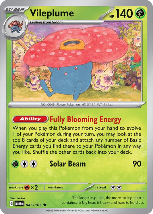 Vileplume - 045/165 - SV: Scarlet & Violet 151 (MEW) - Holofoil - Pokemon TCG Card