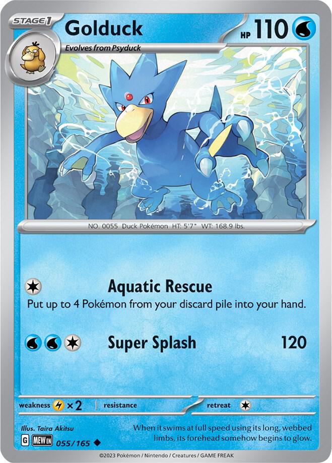 Golduck - 055/165 - SV: Scarlet & Violet 151 (MEW) - Normal - Pokemon TCG Card