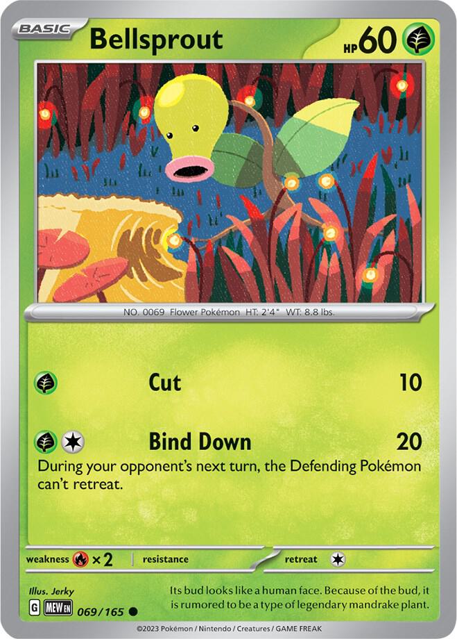 Bellsprout - 069/165 - SV: Scarlet & Violet 151 (MEW) - Normal - Pokemon TCG Card