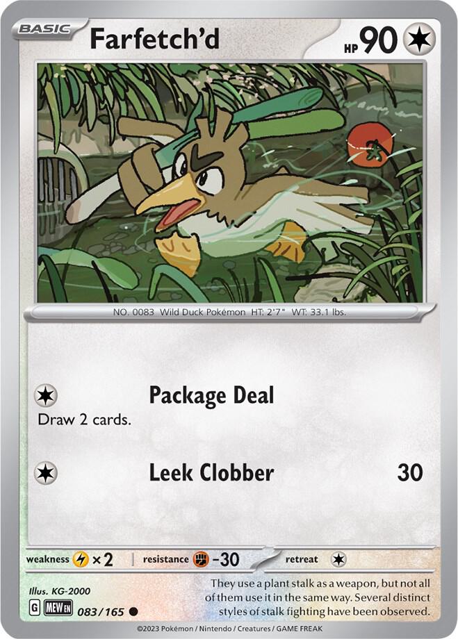 Farfetch'd - 083/165 - SV: Scarlet & Violet 151 (MEW) - Normal - Pokemon TCG Card