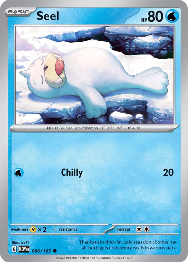 Seel - 086/165 - SV: Scarlet & Violet 151 (MEW) - Normal - Pokemon TCG Card