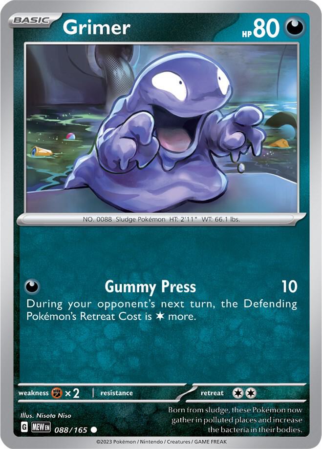 Grimer - 088/165 - SV: Scarlet & Violet 151 (MEW) - Normal - Pokemon TCG Card