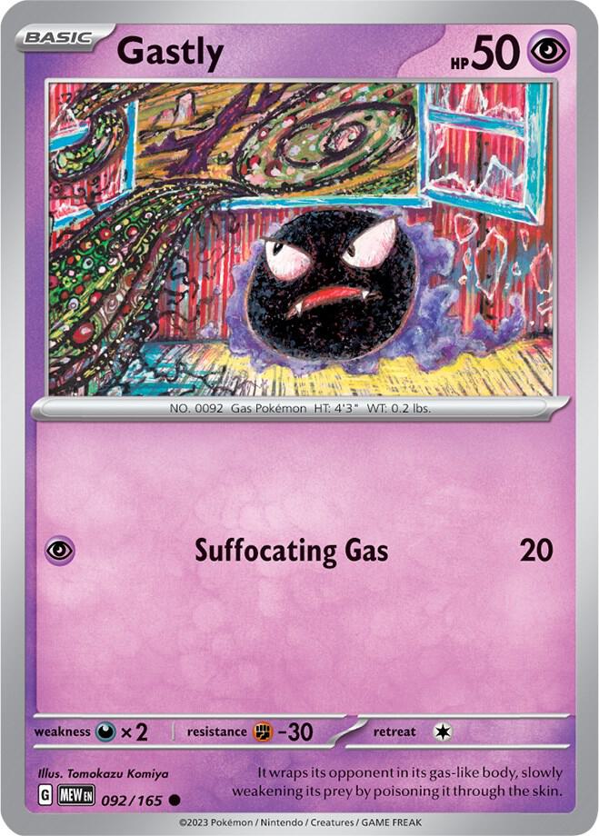 Gastly - 092/165 - SV: Scarlet & Violet 151 (MEW) - Normal - Pokemon TCG Card