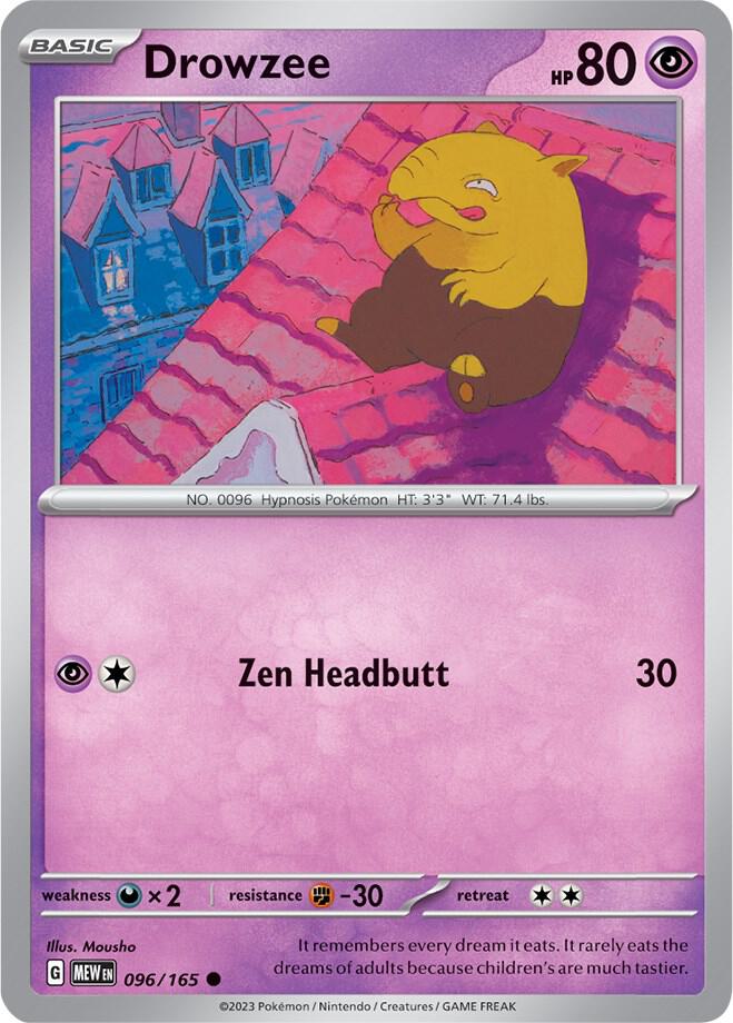 Drowzee - 096/165 - SV: Scarlet & Violet 151 (MEW) - Normal - Pokemon TCG Card