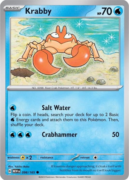 Krabby - 098/165 - SV: Scarlet & Violet 151 (MEW) - Normal - Pokemon TCG Card