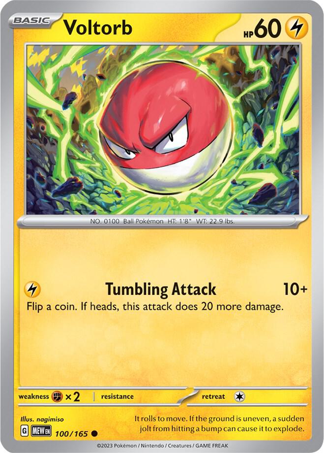 Voltorb - 100/165 - SV: Scarlet & Violet 151 (MEW) - Normal - Pokemon TCG Card