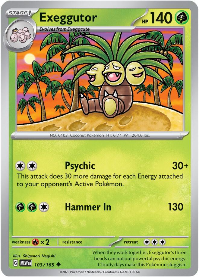 Exeggutor - 103/165 - SV: Scarlet & Violet 151 (MEW) - Normal - Pokemon TCG Card