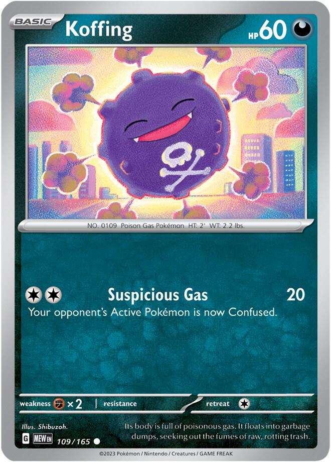 Koffing - 109/165 - SV: Scarlet & Violet 151 (MEW) - Normal - Pokemon TCG Card