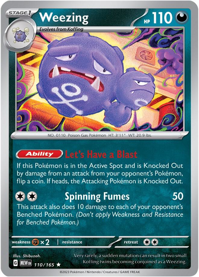 Weezing - 110/165 - SV: Scarlet & Violet 151 (MEW) - Holofoil - Pokemon TCG Card
